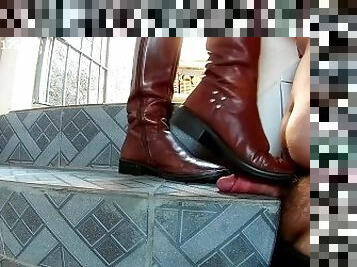 amateur, pieds, fétiche, domination, bottes, femme-dominatrice