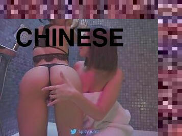June Liu ?? / SpicyGum - Shy Chinese Teen Playing Lesbian Games in Hot & Wet Hammam/ JL_120 / Squirt