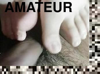 masturbation, amateur, ados, latina, couple, pieds, fétiche, branlette-avec-les-pieds, réalité