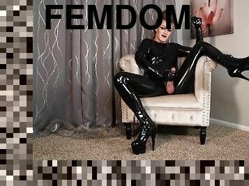 masturbação, amador, tiro-ao-alvo, fetiche, latex, amante, domínio, botas, domínio-feminino