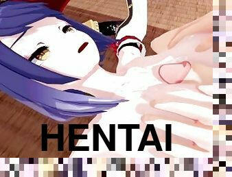 Kujou Sara Genshin Impact 3D Hentai Part 4/9