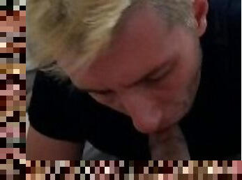 Blonde Twink Gives Mixed Friend Excellent Blowjob