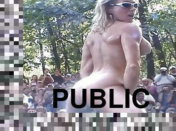 nudist, petrecere, public, nevasta, amatori, nebuna, bikini, uda, pozat-tatele