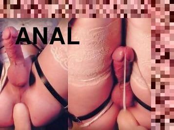 anal, genç, oyuncak, transseksüel, meni, sevimli, yapay-erkeklik-organı, kıç-butt, kadın-kovboy, süt