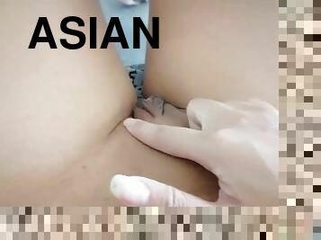 asiatisk, masturbation, fitta-pussy, brudar, cumshot, tonåring, hemmagjord, petit, vått, brunett