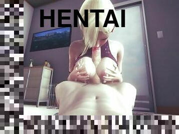 amateur, fellation, ados, branlette, ejaculation-interne, point-de-vue, anime, hentai, 3d