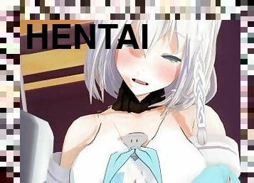 masturbación, anime, hentai, a-solas