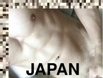 asiatic, masturbare-masturbation, amatori, gay, facut-acasa, japoneza, laba, sperma, solo, muschiulos