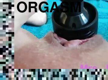 orgasm, fitta-pussy, kvinnligt-sprut, fru, amatör