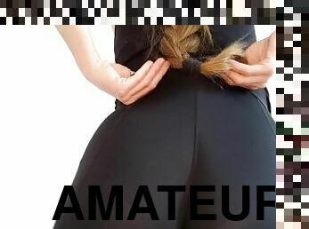amateur babe teases and spanks her butt ???? ASMR