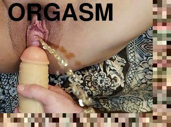Pregnant BBW takes 10 inch cock multiple squirting orgasms