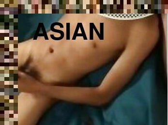 asiático, masturbação, amador, tiro-ao-alvo, adolescente, punheta, engraçado, sozinho, filipina
