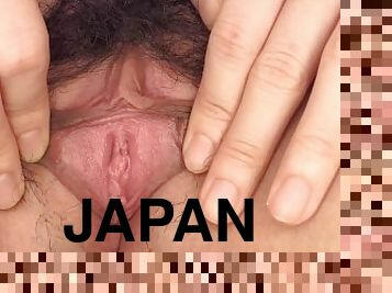 aasialainen, isot-tissit, masturbaatio, pillu-pussy, japanilainen, luonnollinen, ruskeaverikkö