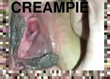 asien, muschi, russin, ehefrau, dilettant, babe, beule-schuss, selbst-gefertigt, creampie, beule