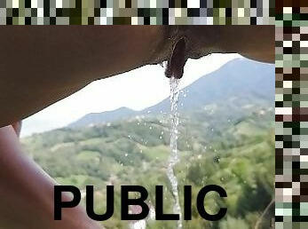 Alpine PEE # Amazing PISS with Amazing View