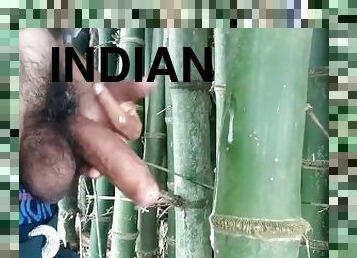 Indian boy cumming on bamboo,Handjob Cumshot