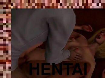 dilettant, blondine, anime, hentai, 3d