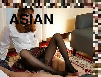 asiatique, papa, collants, écolière, babes, ejaculation-sur-le-corps, ados, branlette, pieds, point-de-vue