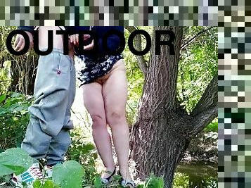 énorme, masturbation, en-plein-air, public, russe, amateur, ejaculation-sur-le-corps, milf, maman, branlette