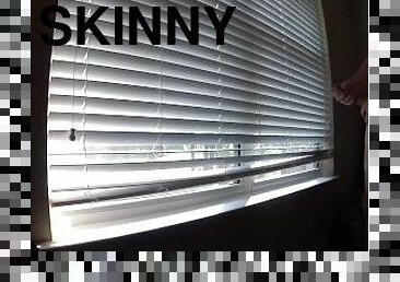 Skinny Shy Boy Masturbating And Cumming By The Window