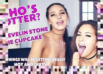 TRY NOT TO CUM - Who's Hotter - By Evelin Stone & Kylie Cupcake