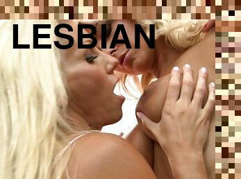 Two Blondes Whip Out Their Toys And Use It On Each Other