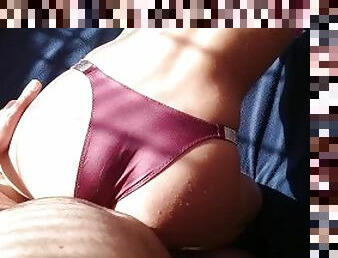 TRAILER- FUCKED IN FRONT WINDOWS WITH MY VICTORIA´S PANTIES ON THE SIDE