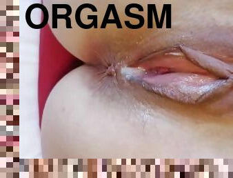 orgasme, fisse-pussy, creampie, sperm, våd, penetrering