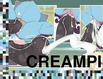 dilettant, beule-schuss, schwer, creampie, anime, raue