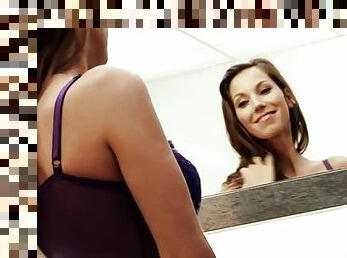 Lizzie Ryan in the purple shower