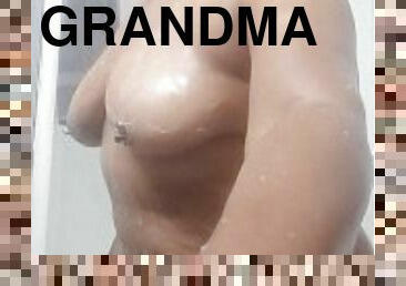 bedstemor, amatør, store-sorte-skønheder, liderlig, solo