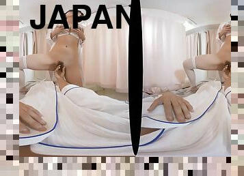 asiatisk, masturbation, doktor, tonåring, japansk, 3d, fetisch, brunett