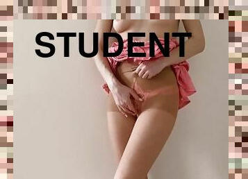 clitoride, collant-di-nylon, fichette, scolare, studentesse, ragazze-giovani, sottane, mutandine, college, biancheria-intima