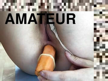 amateur, anal, ados, solo, légume