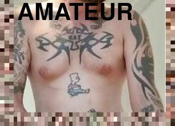 papa, dilettant, beule-schuss, homosexuell, beule, europäische, euro, allein, vati, tattoo