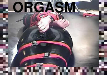 orgasme, bdsm, fétiche, latex, bondage, brunette