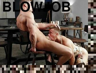 blowjob-seks-dengan-mengisap-penis, homo, deepthroat-penis-masuk-ke-tenggorokan, bertiga, ganda, fantasi, berotot, tabu, homoseks, penis