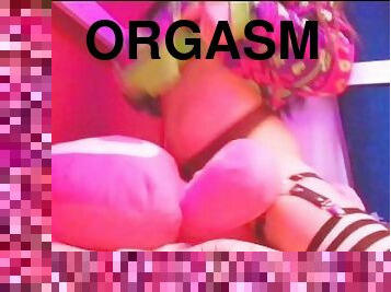 orgasme, vagina-pussy, lesbian-lesbian, permainan-jari, ketat, jeans