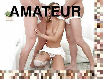 fiesta, delgada, amateur, anal, garganta-profunda, gangbang, sexo-en-grupo, trío, doble, medias