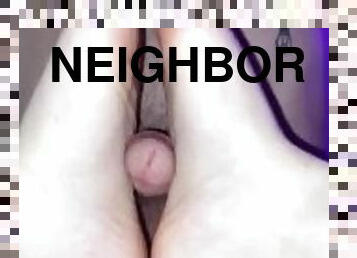 Quick foot job clip on my neighbor