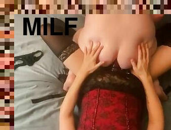 Milf fucking sub with strap on
