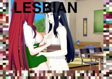 lesbo-lesbian, kolmisin, anime, hentai, 3d