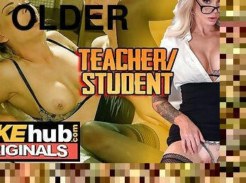 FAKEhub - Unreal hot older teacher seduces young student to fuck her soaking wet pussy and tight ass