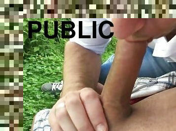 offentlig, amatør, blowjob, cumshot, homofil, europeisk, euro, nederlandsk, park
