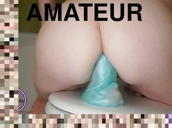 cul, masturbation, amateur, anal, jouet, maison, gode, fétiche, solo