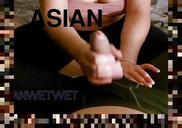 asiatisk, storatuttar, masturbation, amatör, japansk, avrunkning, massage, juckande, kuk