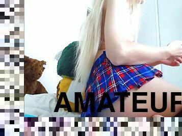 amatør, teenager, hardcore, blond, webcam, pæn, lille-tiny