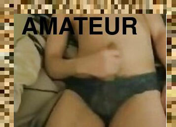 masturbation, amateur, ejaculation-sur-le-corps, énorme-bite, couple, culotte, solo, blanc, bite