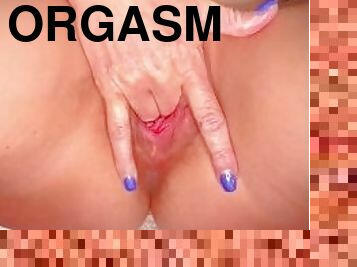 masturbation, orgasme, chatte-pussy, amateur, doigtage, première-fois, blonde, vagin, humide