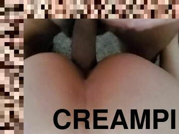 amatör, creampie, barnvakt, pov